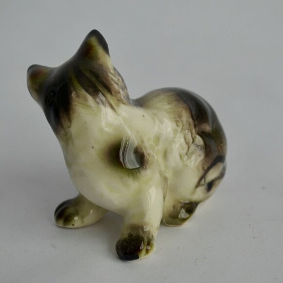 Vintage Gray Tabby Ceramic Figurine Japan - Picture 4 of 5